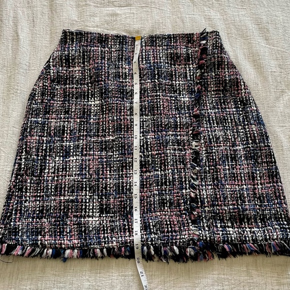 Loft Tweed Wrap Skirt Pink Purple Black - Picture 6 of 7